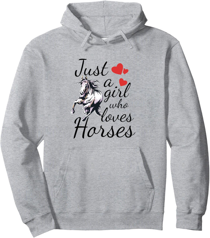 Süsser Spruch mit Pferd l Just A Girl Who Loves Horses Pullover Hoodie