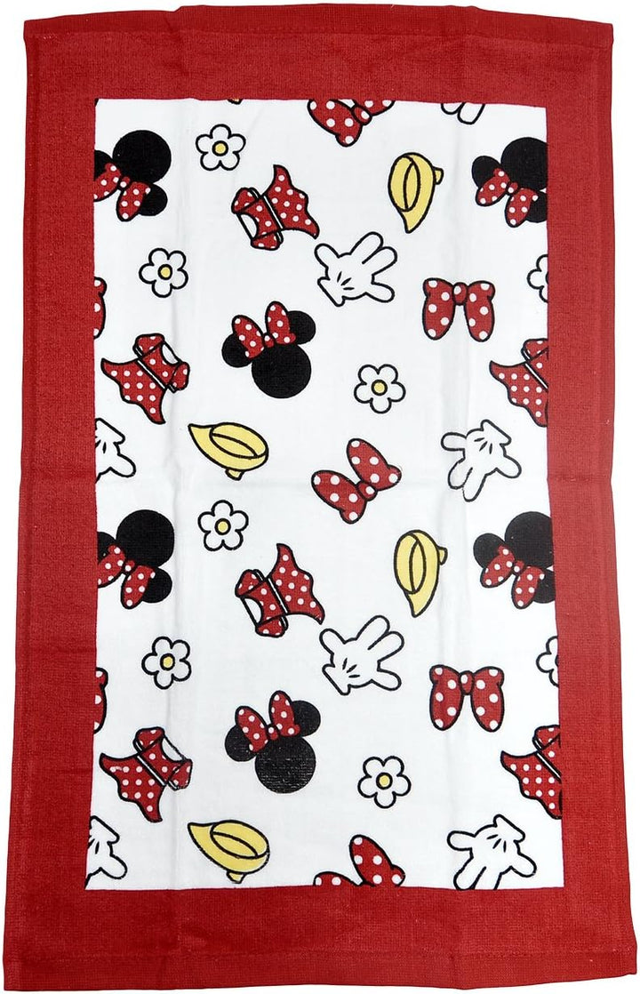 Disney Oven Mitt Pot Holder & Dish Towel 3 pc Kitchen Set (Minnie Mouse Red) Rot, Rot