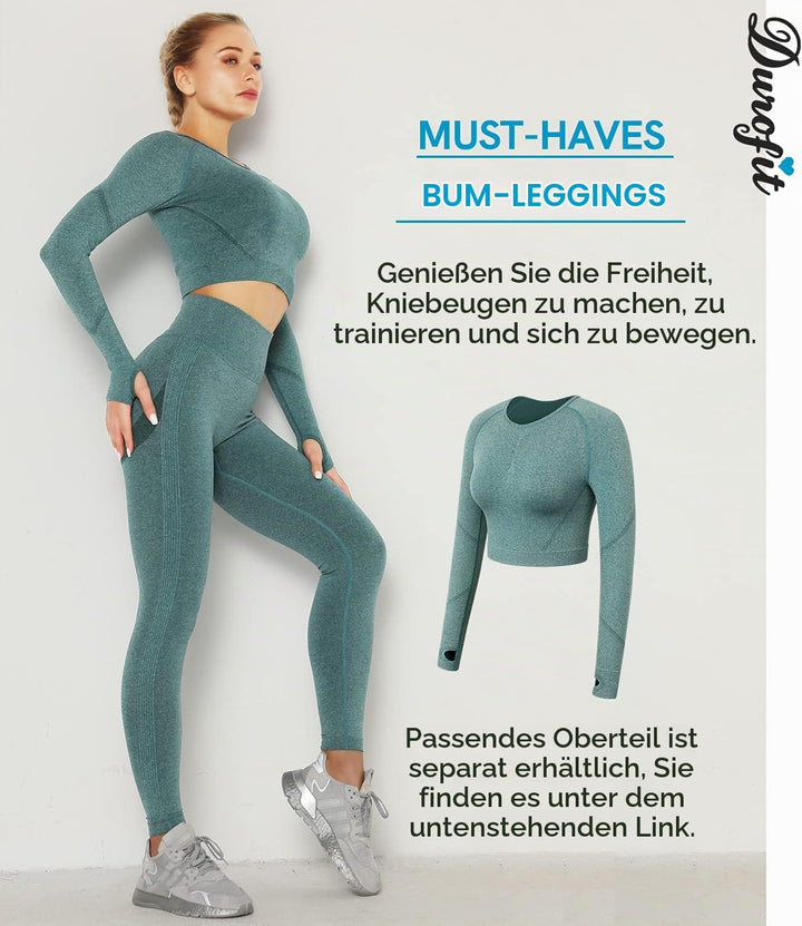 Scrunch Butt Sport Leggings Für Damen, High Waist Blickdicht Po Push Up Booty Leggings für Sport &amp; A