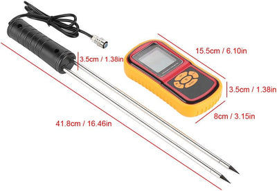 Feuchtemessgerät Digital Grain GM640 Feuchtetester LCD-Getreidetester Feuchtetemperatur Messer für W