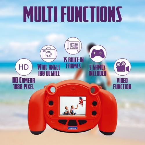 Lexibook - Miraculous Ladybug Cat Noir - 4-in-1-Kinderkamera mit Foto-, Video-, Audio- und Spielfunk