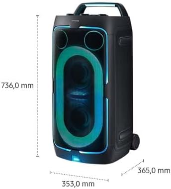 Samsung Sound Tower MX-ST50F/ZG Bluetooth Lautsprecher, Grosse Partybox &amp; Musikbox mit Akku, 18 h Ak