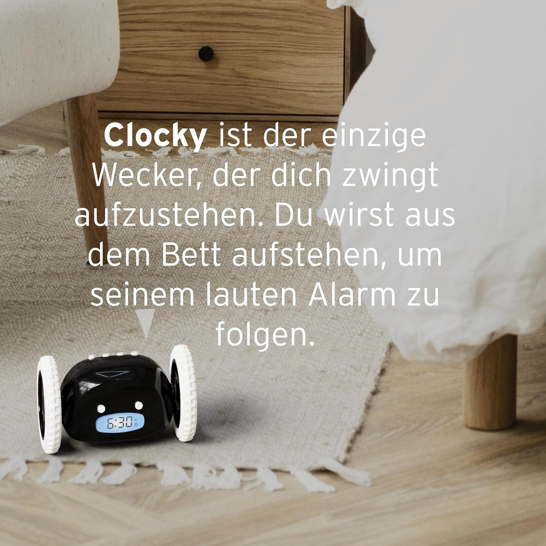 CLOCKY Lauter Wecker Digital Wecker Laut für tiefschläfer Erwachsene Jugendliche Lustig für schwerhö