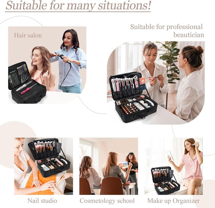 Make up Koffer Kosmetikkoffer Make up Tasche Gross Kosmetiktasche Schminktasche Schminkkoffer Make u