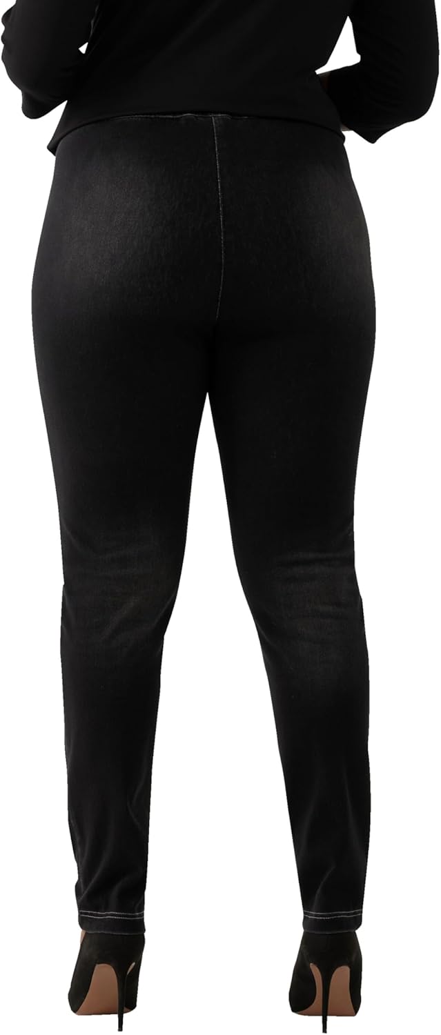 Ulla Popken Damen Jersey-Jeans Hosen 38W / 32L Schwarz, 38W / 32L Schwarz