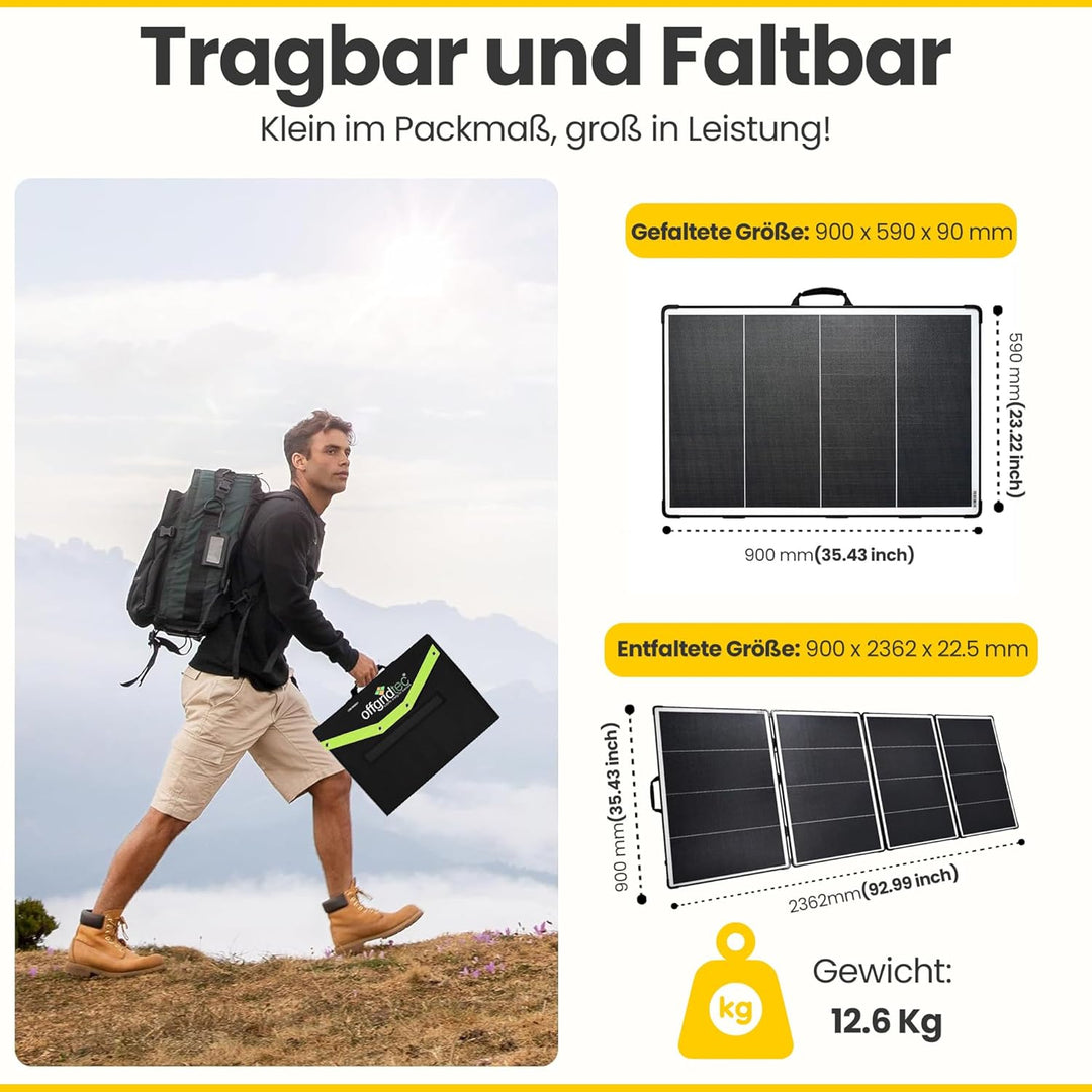 Offgridtec FSP-Max 400W 36V faltbares Solarmodul Solarkoffer 400W Single, 400W Single