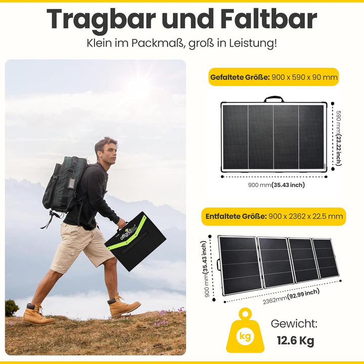 Offgridtec FSP-Max 400W 36V faltbares Solarmodul Solarkoffer 400W Single, 400W Single