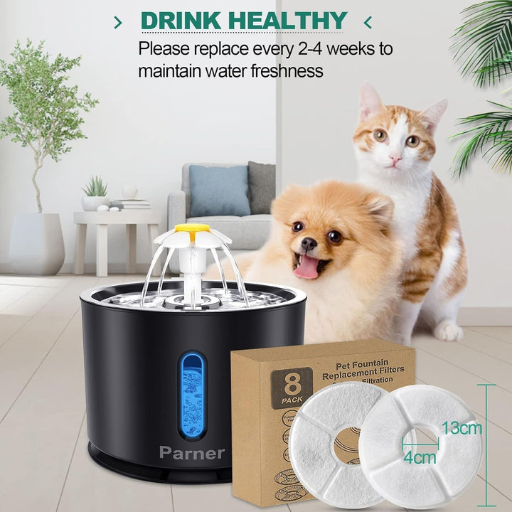 Parner Ersatzfilter für Katzenbrunnen, gesunde und hygienische Filter für Haustier Wasserspender. (1