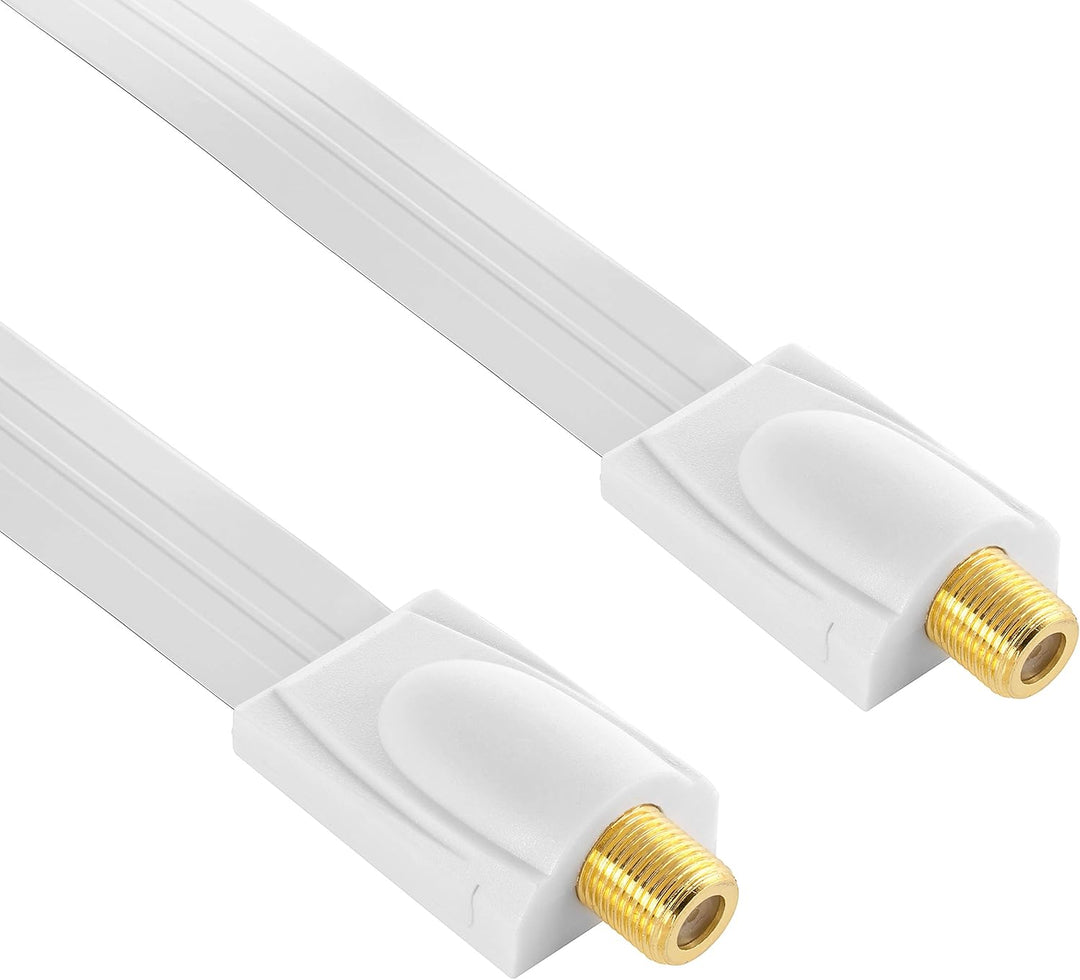 POPPSTAR 2x 28cm SAT Fensterdurchführung (0,2 mm Fensterdurchführung SAT Kabel sehr flach), 4x F-Ste