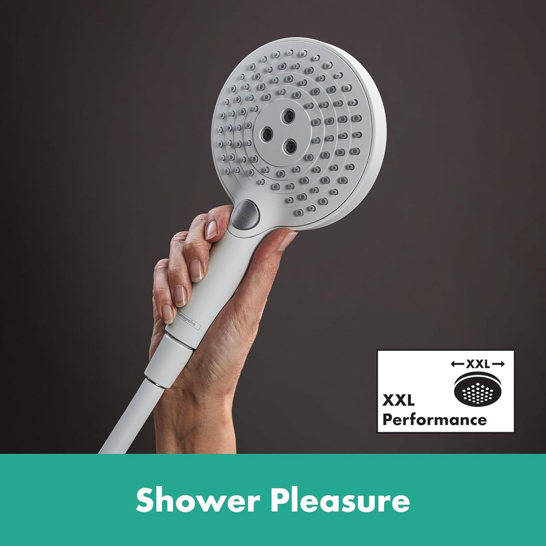 hansgrohe Raindance Select S - Duschkopf, Handbrause mit 3 Strahlarten (inkl. PowderRain), runde Dus