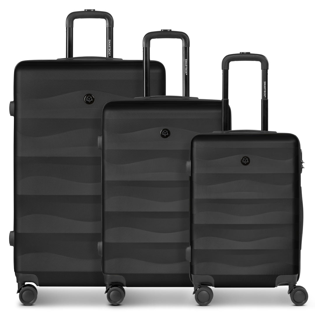 SMARTBOX Hartschalen Koffer-Set 3-teilig für Damen & Herren | leichte & stabile Reise-Trolleys aus h