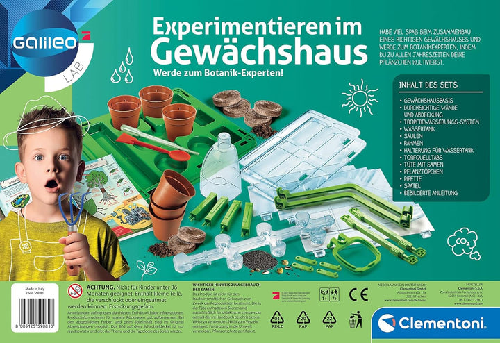 Clementoni Galileo Lab – Experimentieren im Gewächshaus, Pflanzkasten & Samen für Mini-Gärtner und a