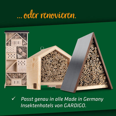 GARDIGO® Bambusröhrchen Premium für Insektenhotel - 150 Stück | Premium Bambus Niströhren für Wildbi