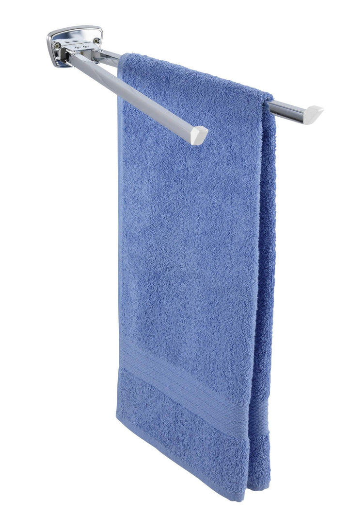 WENKO Handtuchhalter Mod. Basic hochwertige Handtuchablage aus rostfreiem Edelstahl mit Zwei bewegli