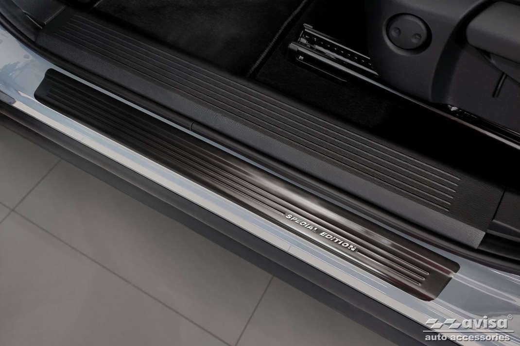 Avisa Black Stainless Steel Door sill Protectors Compatible with Nissan Qashqai III 2021- - 'Special