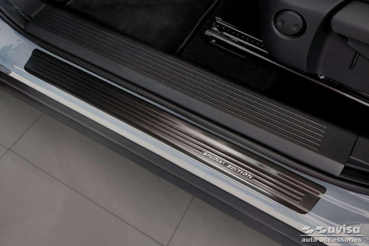 Avisa Black Stainless Steel Door sill Protectors Compatible with Nissan Qashqai III 2021- - 'Special