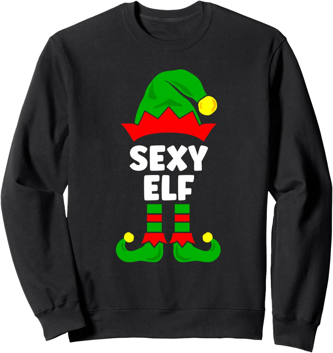 Sexy Elf Weihnachtsoutfit Familie Partnerlook Deko Kostüm Sweatshirt