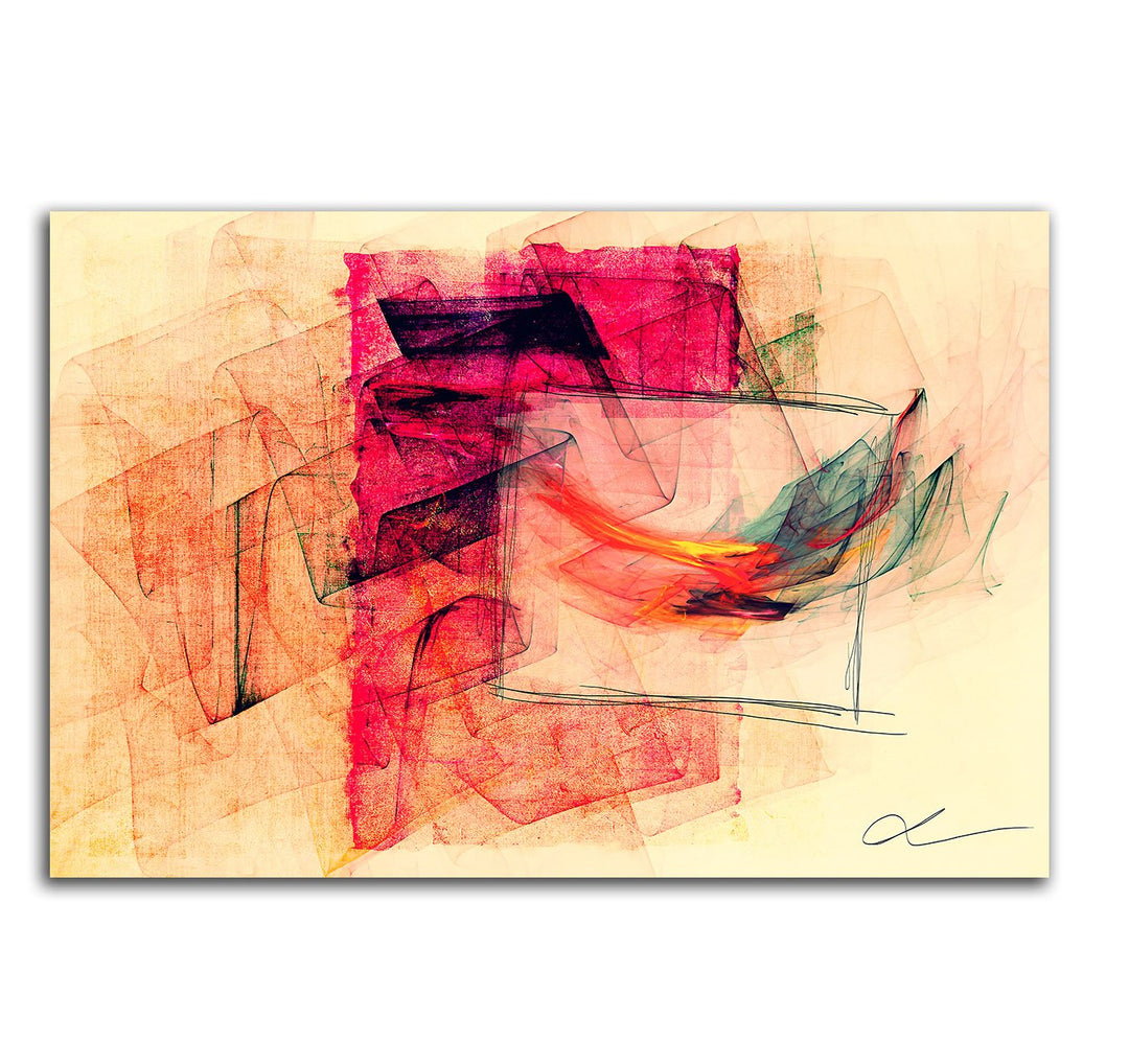 Paul Sinus Art Leinwandbild - The Window - 60x80cm Abstrakt297 Abstrakter Kunstdruck auf Leinwand fe