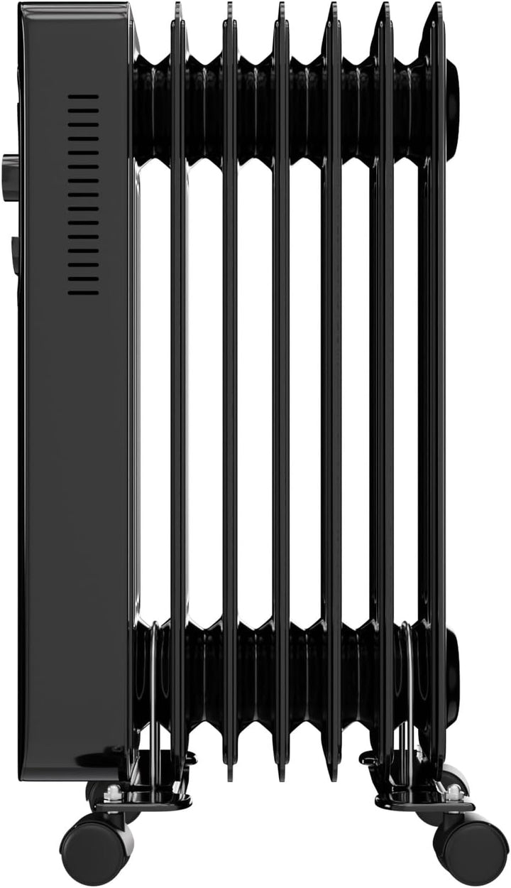 TroniTechnik® Ölradiator OR-207 7 Rippen 1500 W schwarz | 3 Heizstufen, Thermostat, Überhitzungsschu