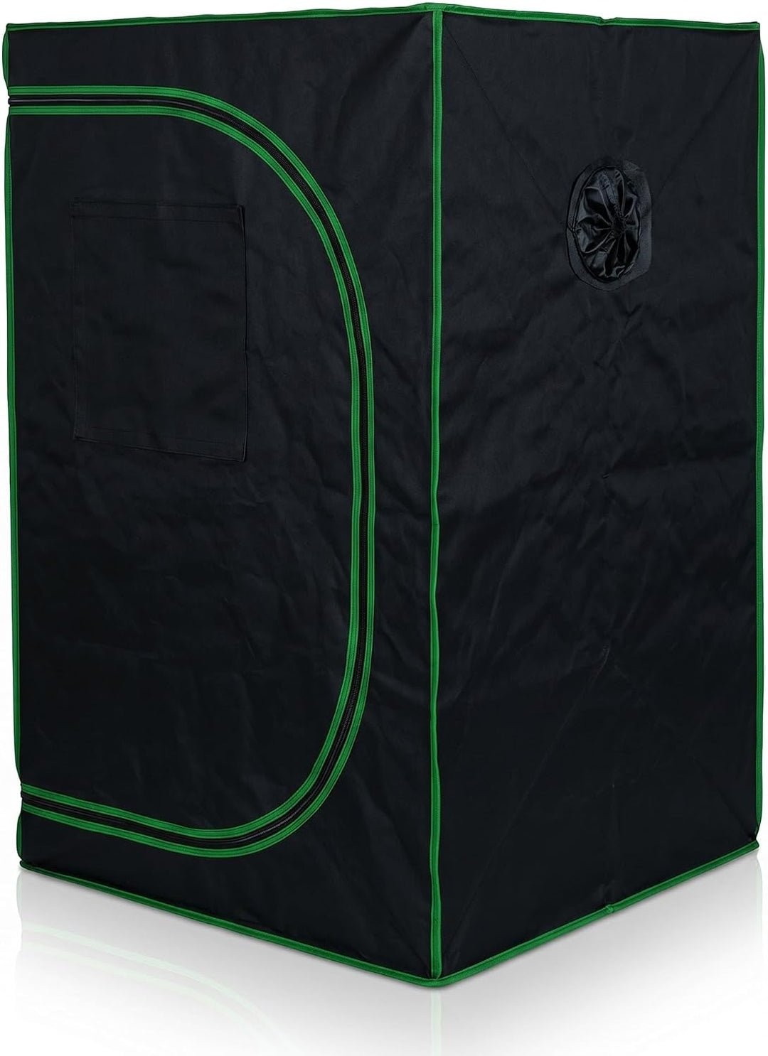 Mucola Growzelt Zuchtzelt mit 3-in-1 Messgerät 120x120x200 cm Schwarz | Lichtdichtes 600D-Gewebe, In