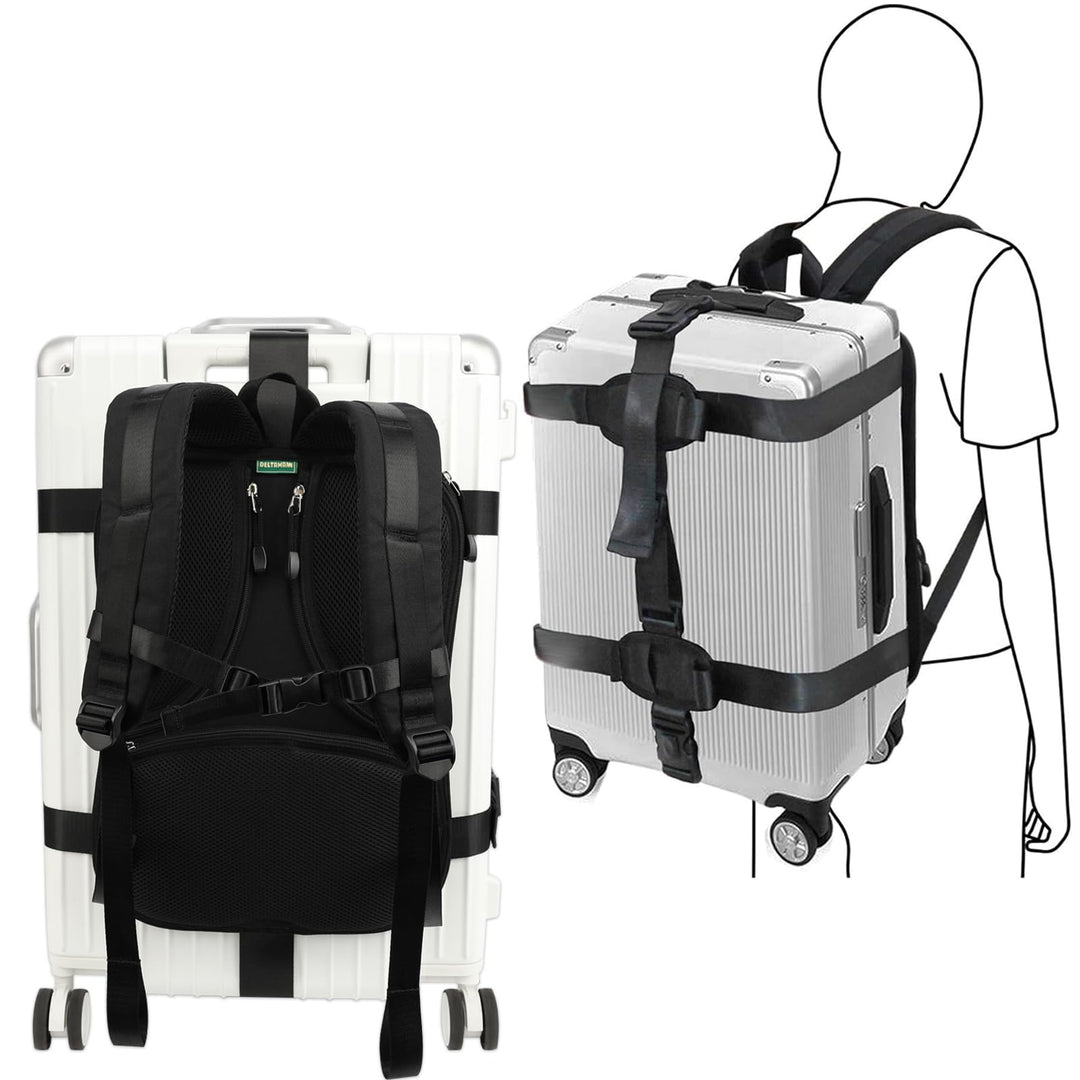 Hardcase/Carry On Trolley Gepäck Rucksack Umrüstsystem Verstellbarer Gurt