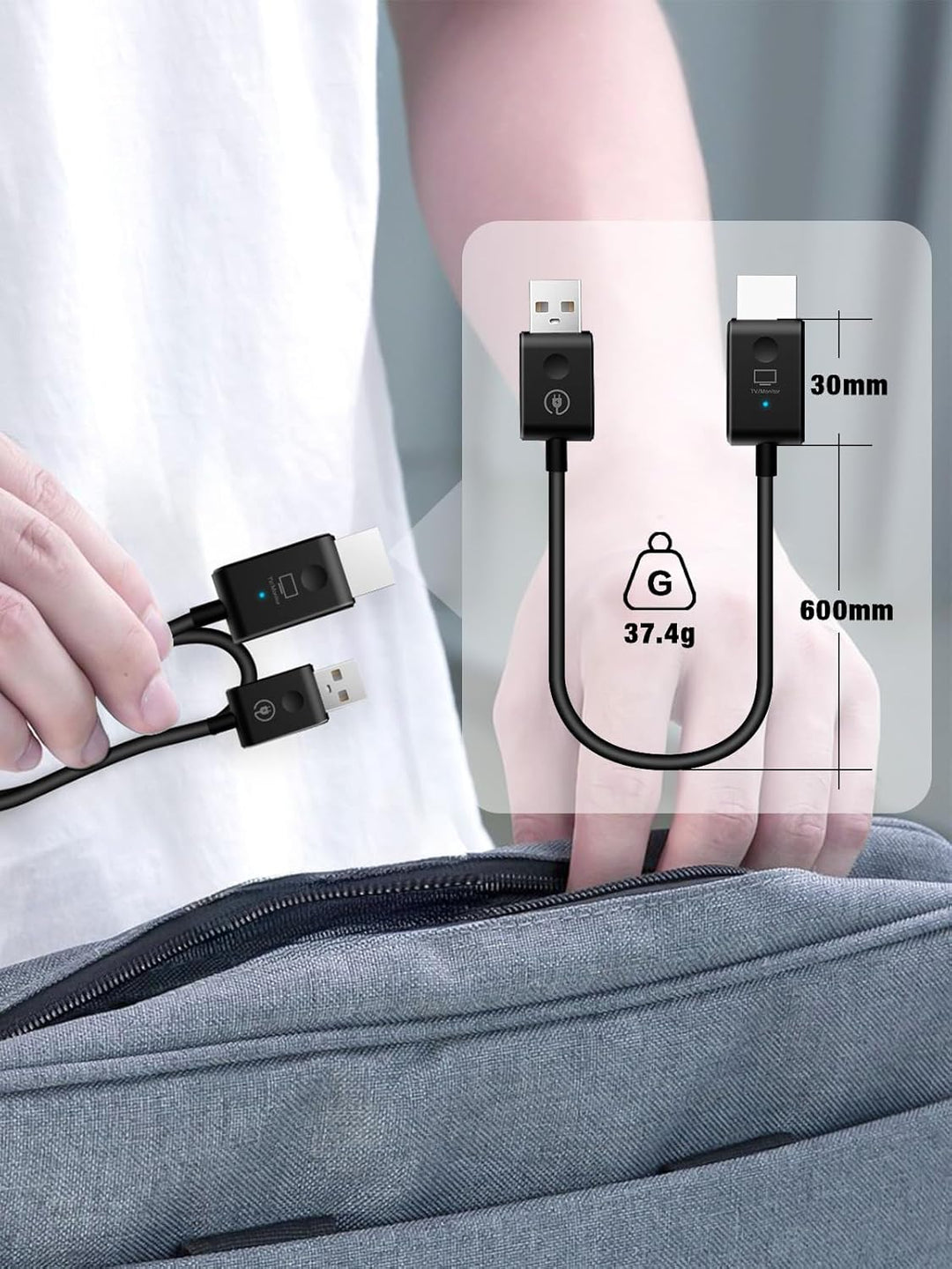 HDMI Wireless Transmitter und Receiver Moman CS6,1080P HDMI Funkübertragung Extender 20m/65FT für Da