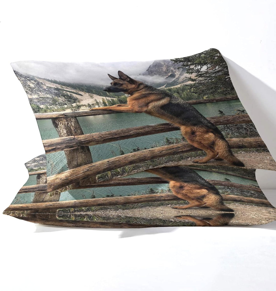 GEDAEUBA Deutscher Schäferhund Bettwäsche 135x200 Sommer - Bettbezug 135 x 200 2er Set, Wendebettwäs