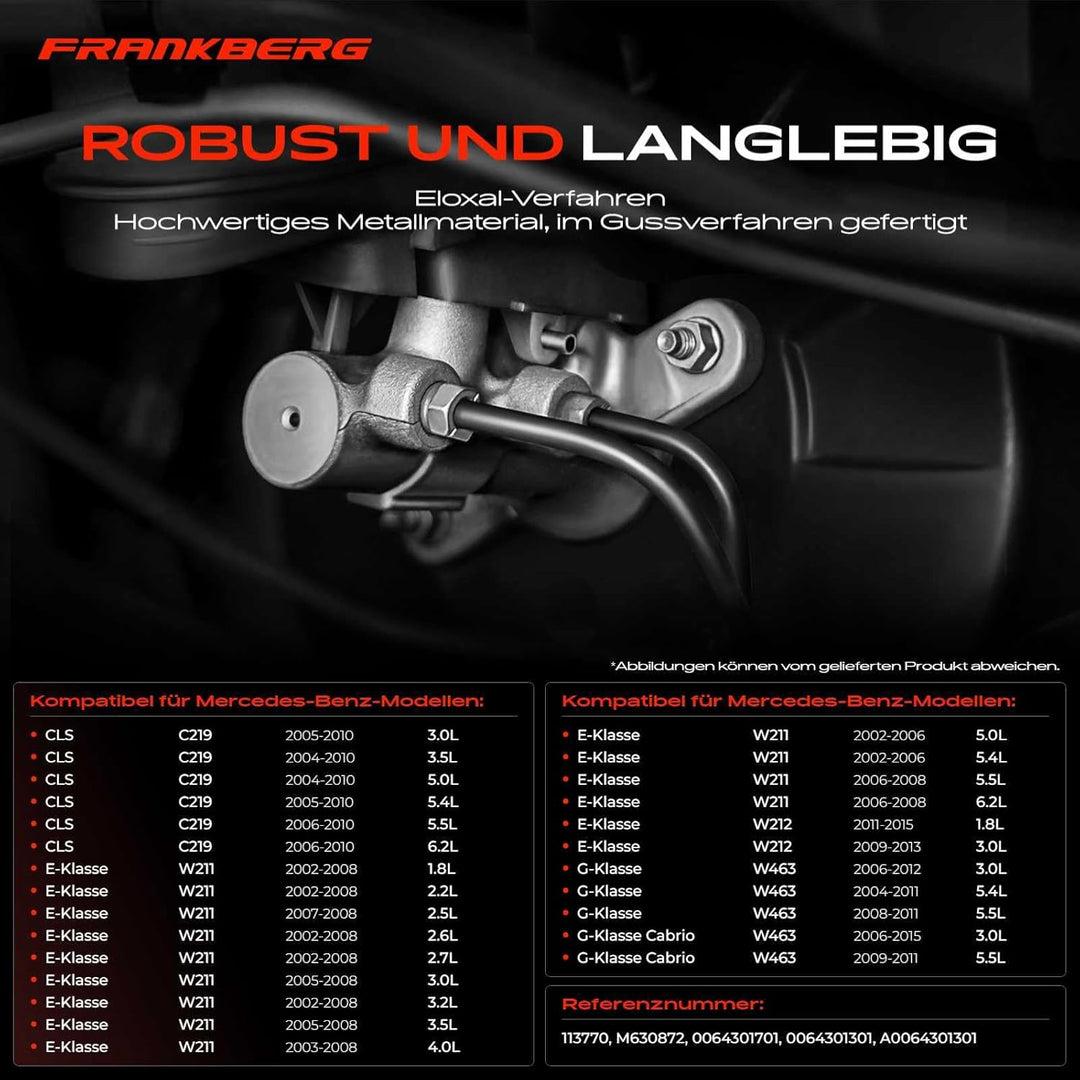 Frankberg Hauptbremszylinder Bremszylinder Kompatibel mit E-Klasse W211 1.8L-6.2L 2002-2008 CLS C219