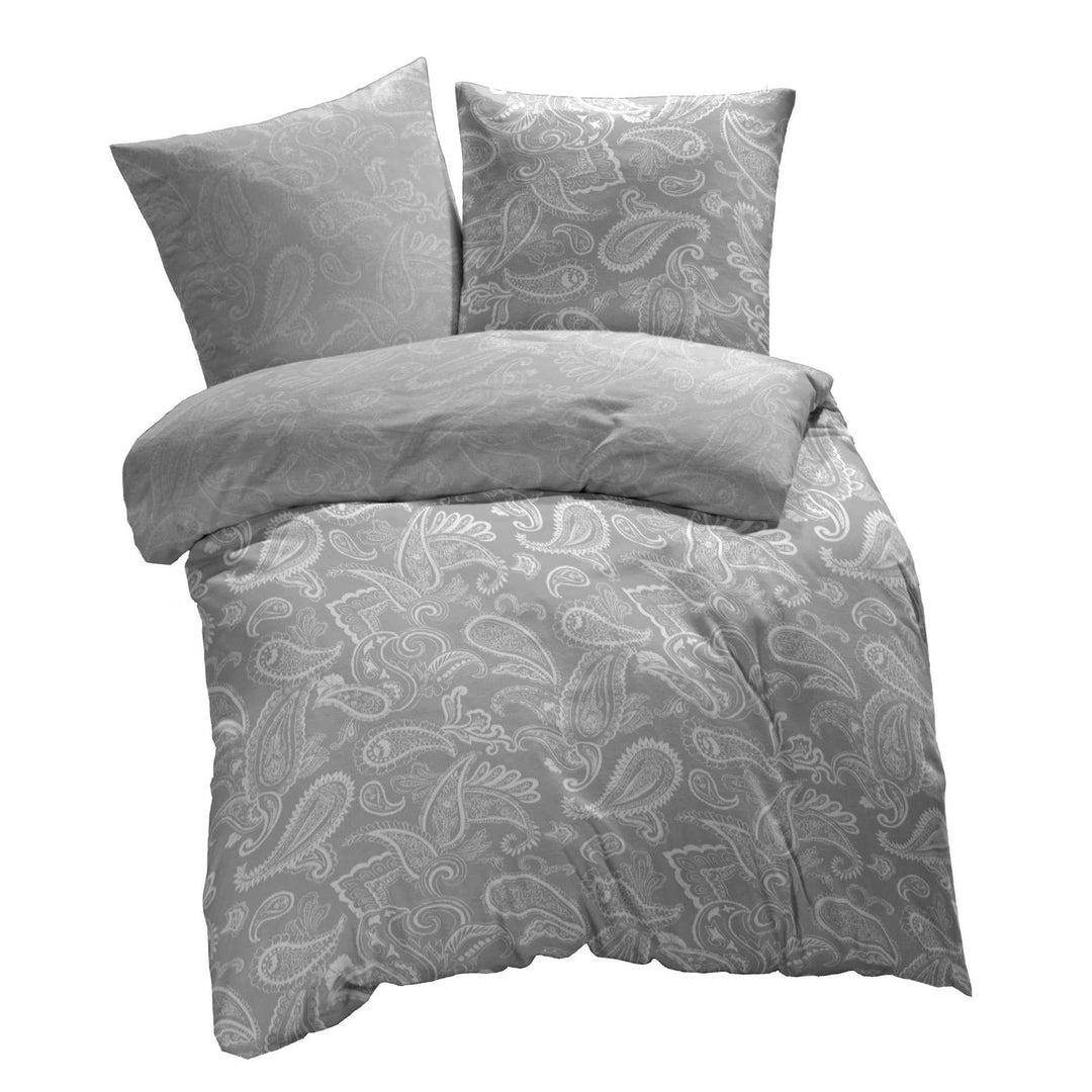 etérea Microfaser Bettwäsche Paisley Life 200x200 3er Set - Bügelfrei mit Reissverschluss - nach Oek