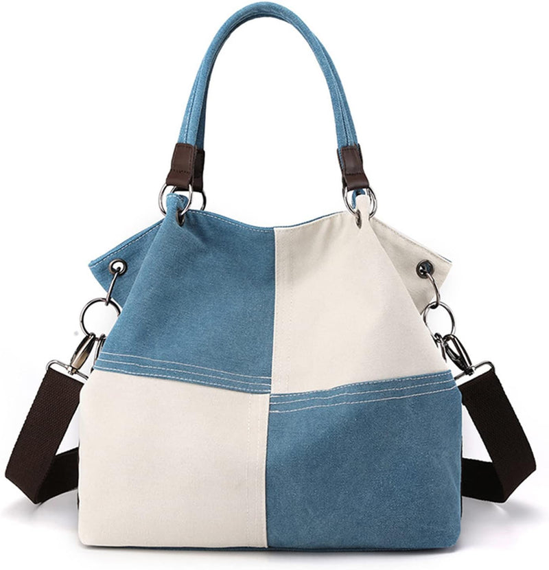 CORIOS Damen Schultertasche Canvas Handtasche Grosse Kapazität Umhängetasche Casual Tragetasche Mult