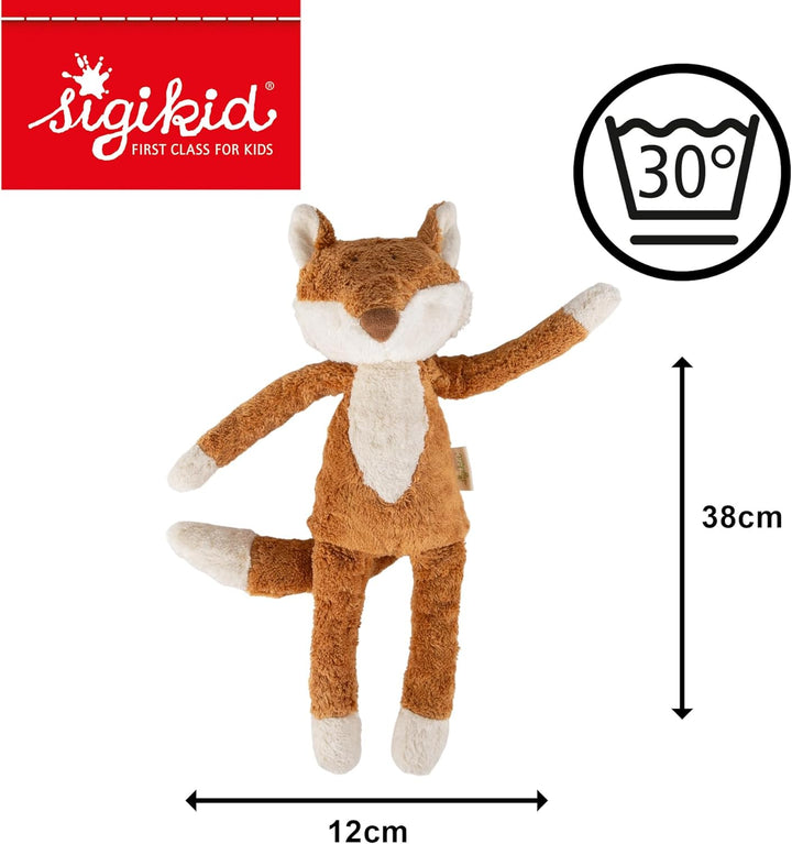 SIGIKID 38781 Kuscheltier Fuchs Green Mädchen und Jungen Babyspielzeug empfohlen ab Geburt orange, S