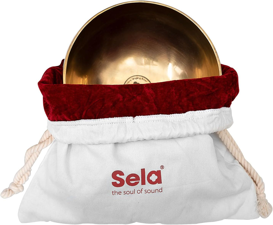 Sela SE 263 Harmony Singing Bowl Klangschale 19 cm inkl. Schlägel, Baumwolltasche, Filzring + keepdr