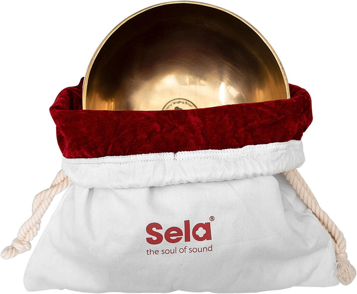 Sela SE 263 Harmony Singing Bowl Klangschale 19 cm inkl. Schlägel, Baumwolltasche, Filzring + keepdr