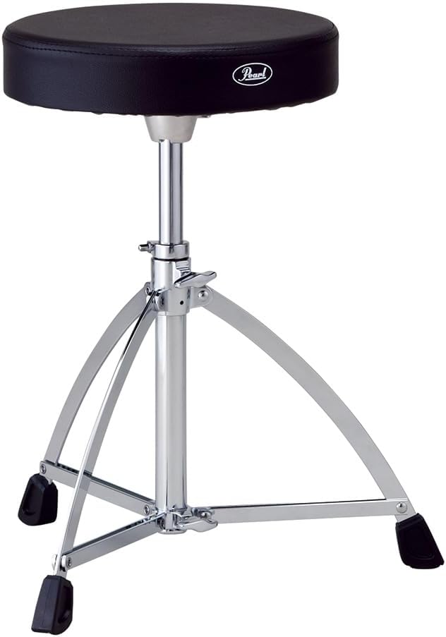 PEARL Drum Throne D-730S With Round Vinyl Seat And Single Braced Tripod Base D-730S Single, D-730S S