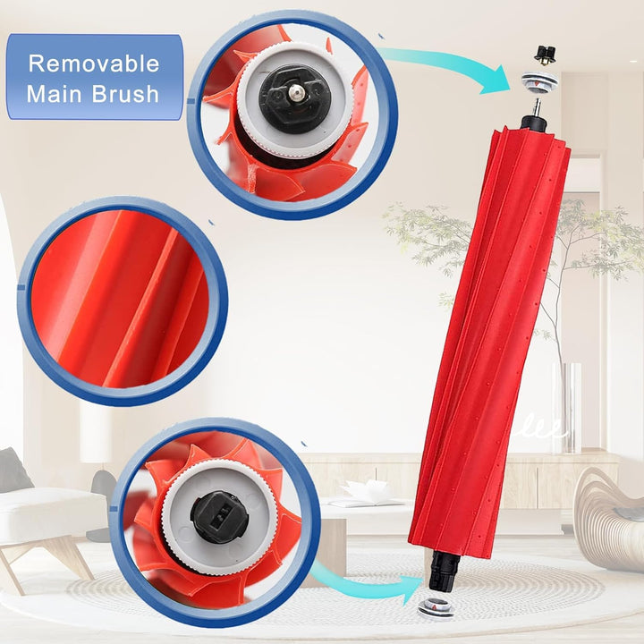 Zubehör für Roborock Q Revo Staubsauger, Ersatzteile Set für Roborock P10 Roboter, 1 Hauptbürste, 4