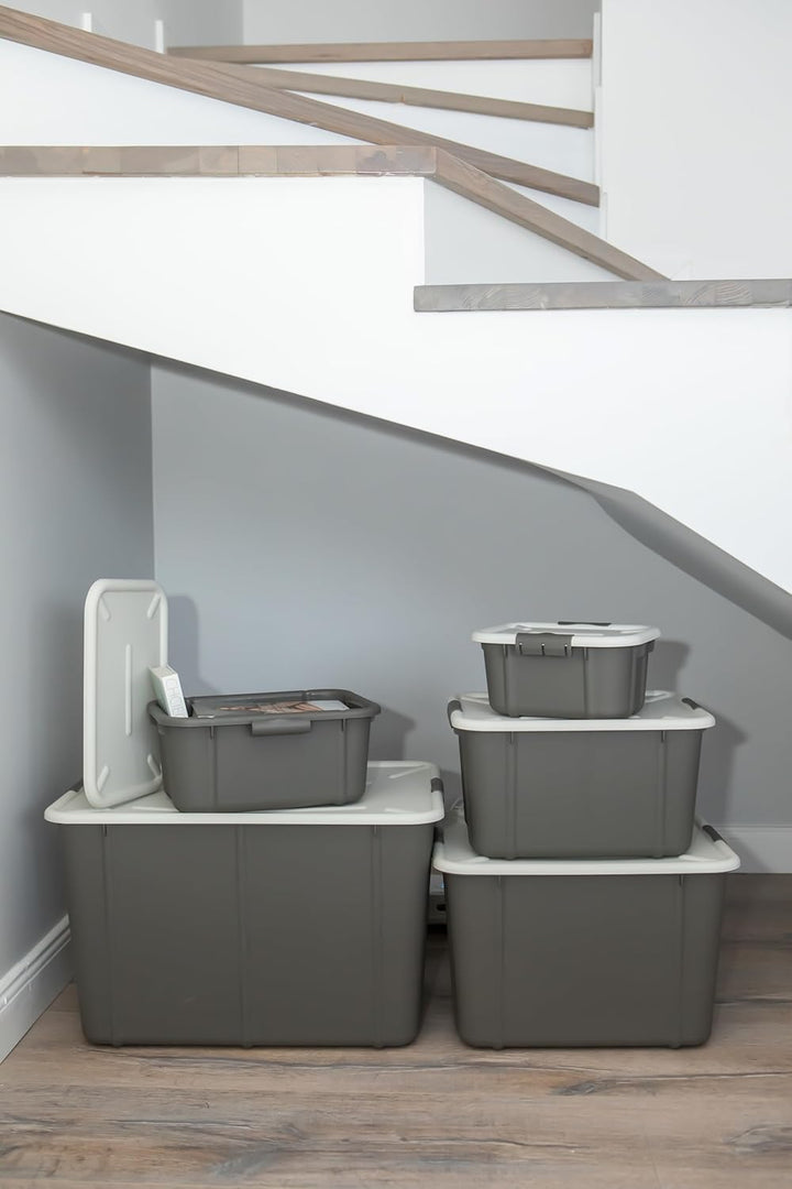 BranQ - Home essential Universeller Aufbewahrungsbehälter mit Deckel VELUR, 3er-Set, Grösse 16 l, BP