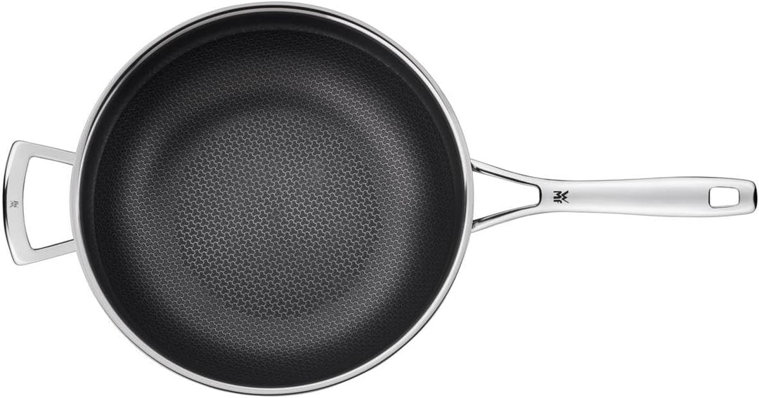 WMF Profi Resist Wokpfanne 28 cm, Wok Induktion, Mehrschichtmaterial vollbeschichtet, Wabenstruktur,