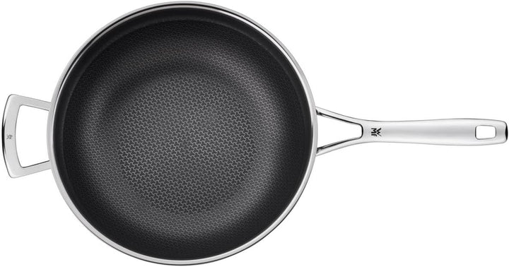WMF Profi Resist Wokpfanne 28 cm, Wok Induktion, Mehrschichtmaterial vollbeschichtet, Wabenstruktur,