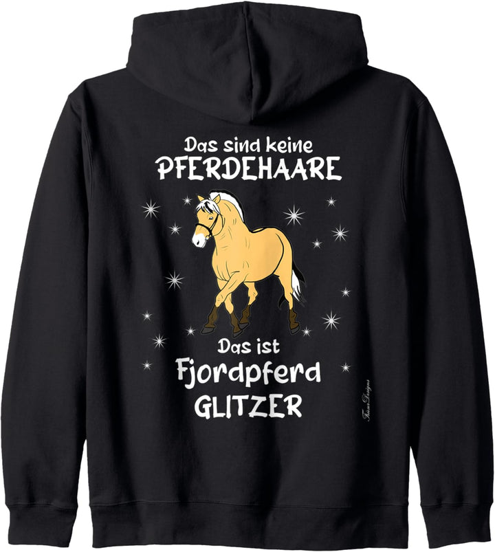 Norwegisches Fjordpferd Glitzer, keine Haare, Pferde Spruch Kapuzenjacke