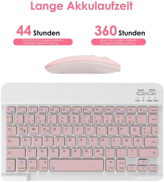 SOPPY Bluetooth Tastatur & Maus Tragbare Tastatur Maus wiederaufladbare Mini-Tastatur, kabellose Tas