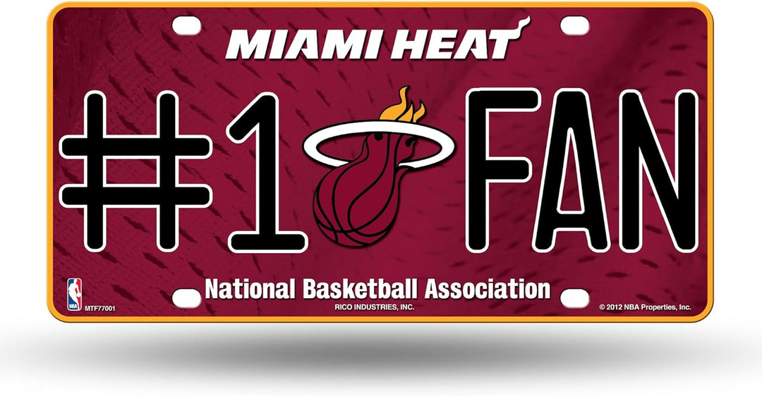 NBA #1 Fan Metall Kennzeichenanhänger Miami Heat, Miami Heat