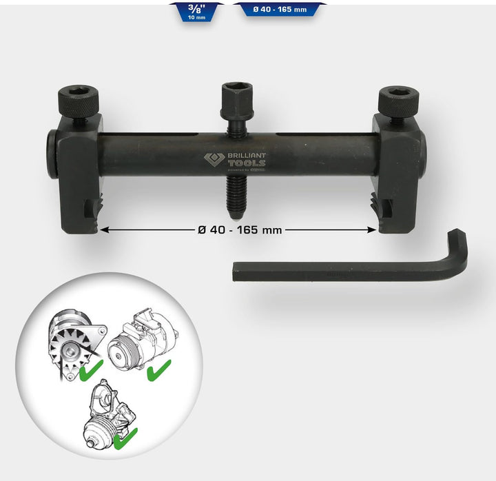 BRILLIANT TOOLS BT616000 Riemenscheiben-Abzieher [Powered by KS TOOLS]