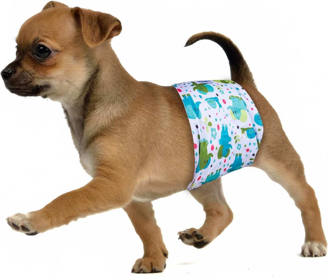 MICOOYO Wiederverwendbare Hundewindeln für Männer, 3er-Pack, waschbare Bauchbänder für Hunde, super