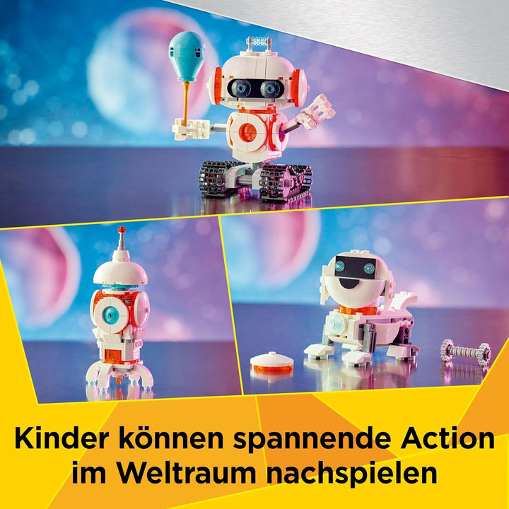 LEGO Creator 3in1 Weltraum-Roboter - Spielzeug umbaubar in Hund Figur oder Modell Rakete - Bauset fü