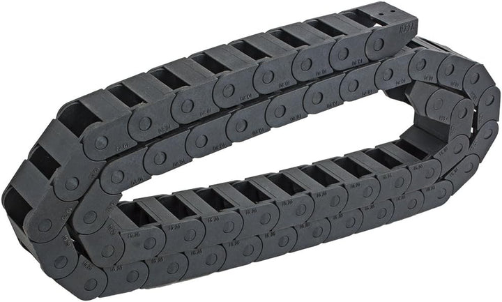 sourcing map R18 10mm x 20mm Schwarz Kunststoff Kabelschlepp Kette Draht Träger 1M Länge CNC