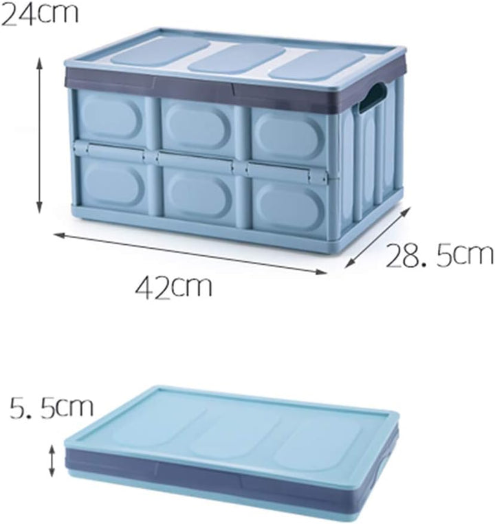 2 Stück Aufbewahrungsboxen mit Deckel Kisten Kunststoff Klappbox Stapelbar Transportbox Faltbare Con