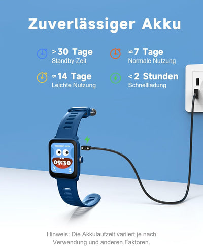 BIGGERFIVE Smartwatch Kinder, Fitness Tracker Uhr Digitale Fitnessuhr mit Schrittzähler, 24/7 Puls,