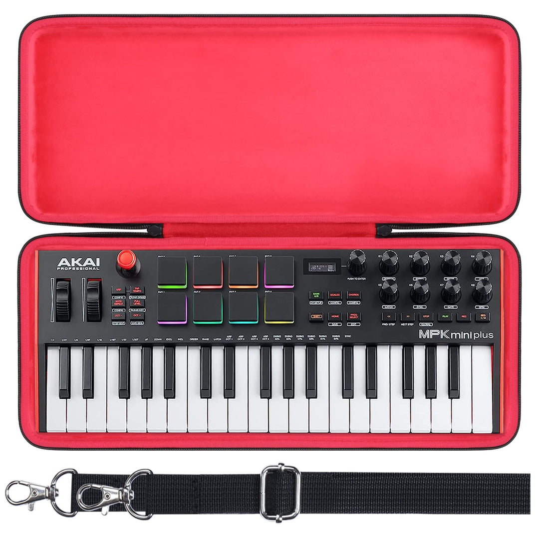 co2CREA Hart Reise Schutz Hülle Etui Tasche für AKAI Professional MPK Mini Plus 37-Tasten USB MIDI K