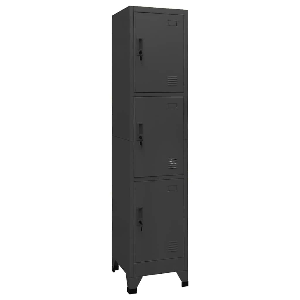 vidaXL Schliessfachschrank Spind Schrank Umkleideschrank Metallschrank Fächerschrank Aktenschrank Bü