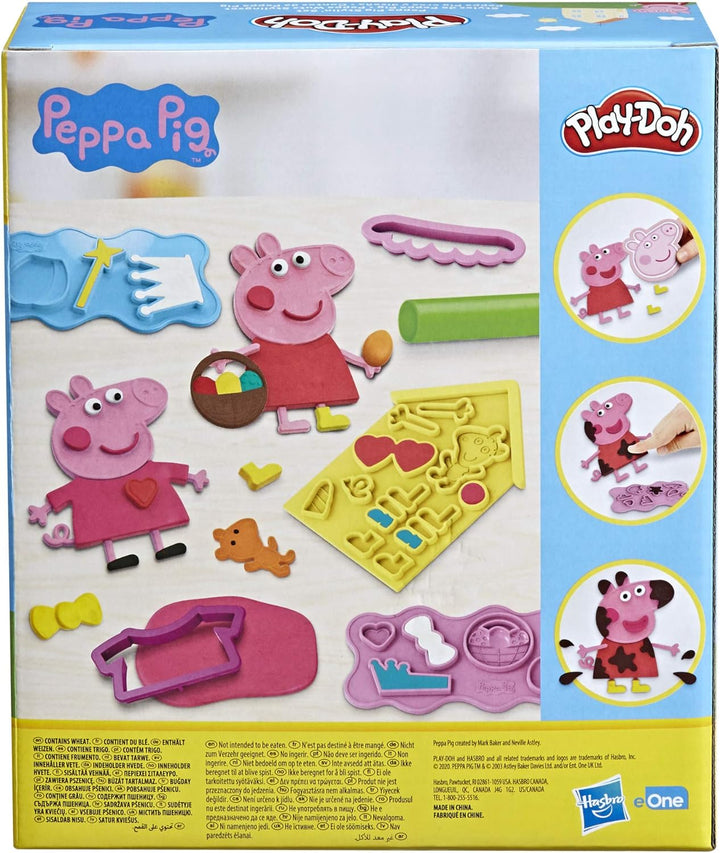 Play-Doh Peppa Wutz Stylingset mit 9 Dosen und 11 Accessoires, Peppa Wutz Spielzeug für Kinder ab 3